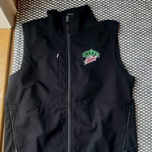 The North Face Black Vest with Hard Mtn Dew logo